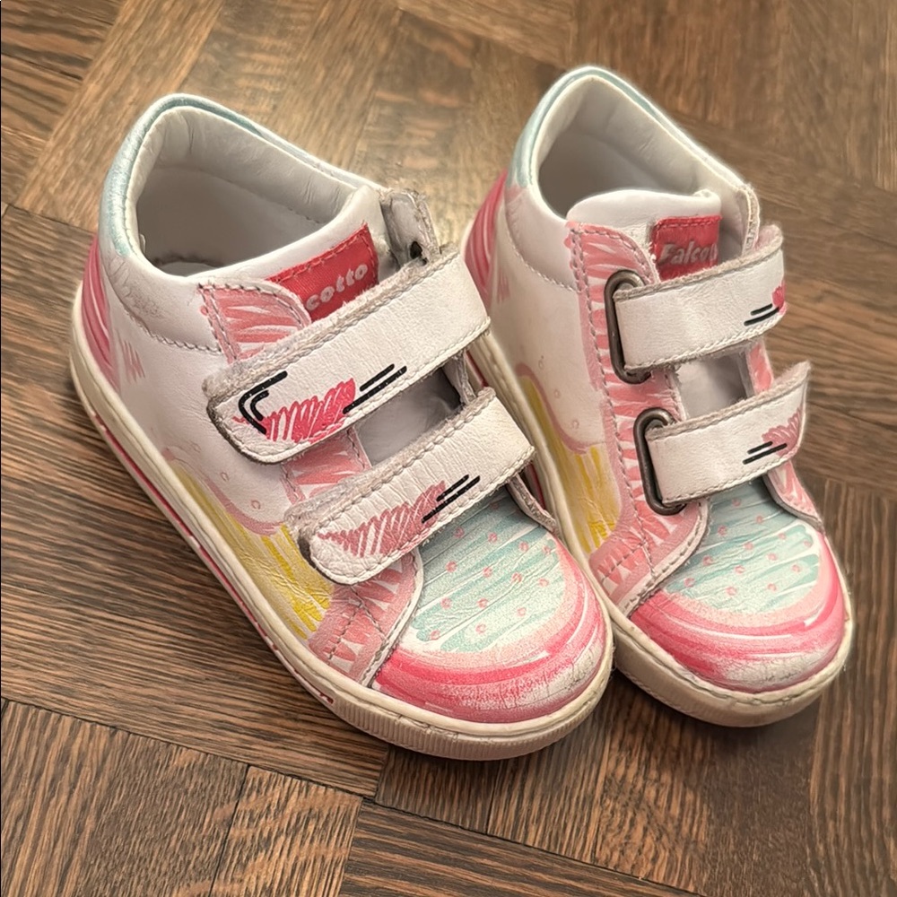 Falcotto Leather Baby Velcro Sneakers size 21